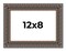 Photo Size Ornate Black Picture Frame - UV Acrylic, Foam Board Backing, Hanging Hardware